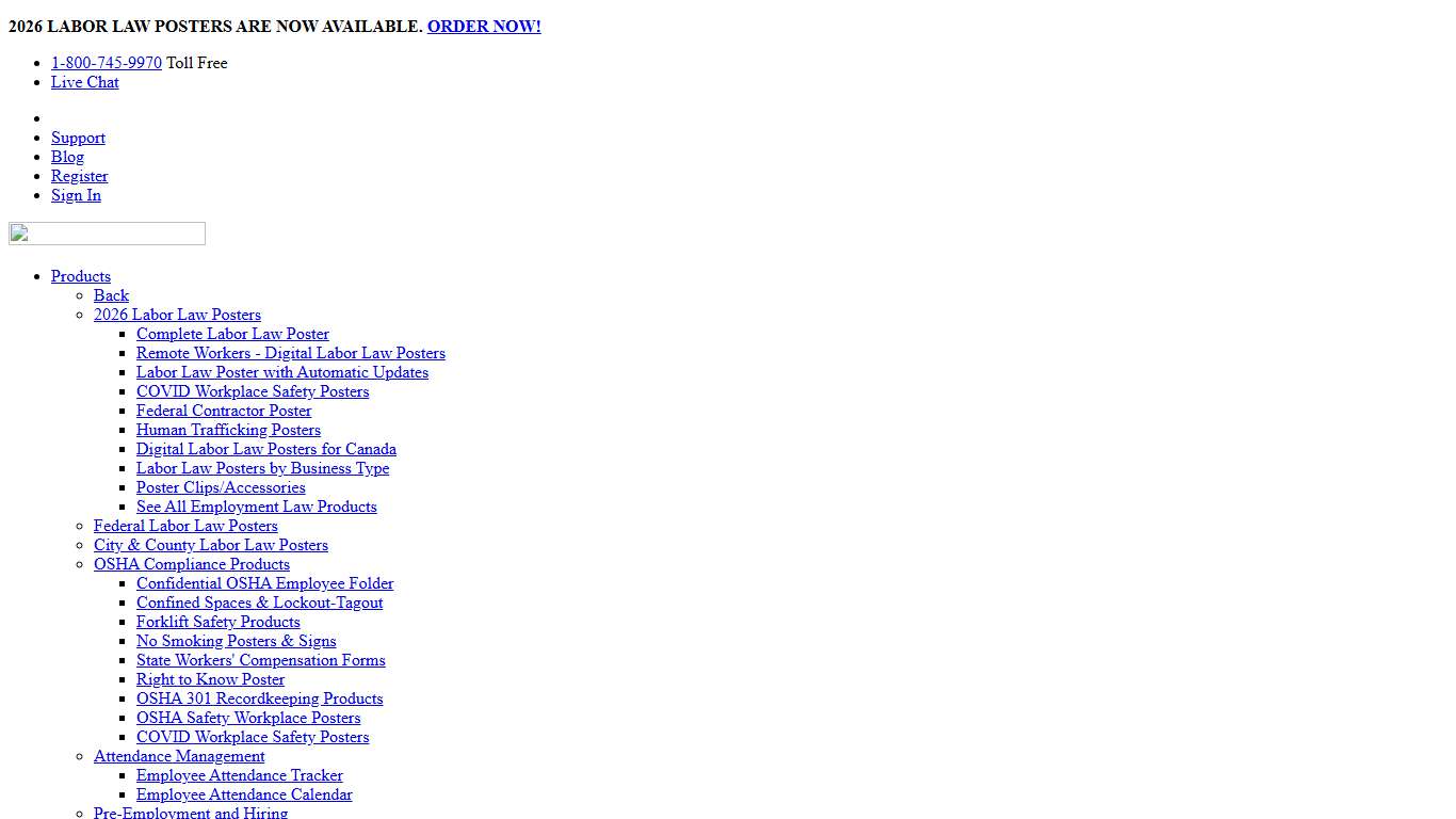 Free 2026 California Labor Law Posters Labor Law Center